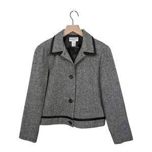 PENDLETON *Vintage* 100% Wool Jacket/Blazer, Gray/Black & White Tweed Sz 10 P